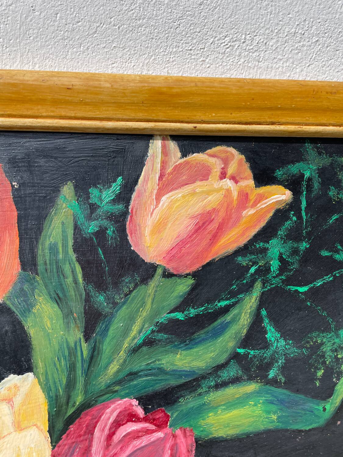 Large flower bouquet painting