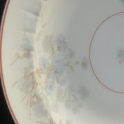 Set of four hollow Limoges porcelain plates signed Robert Haviland & Le Tanneur