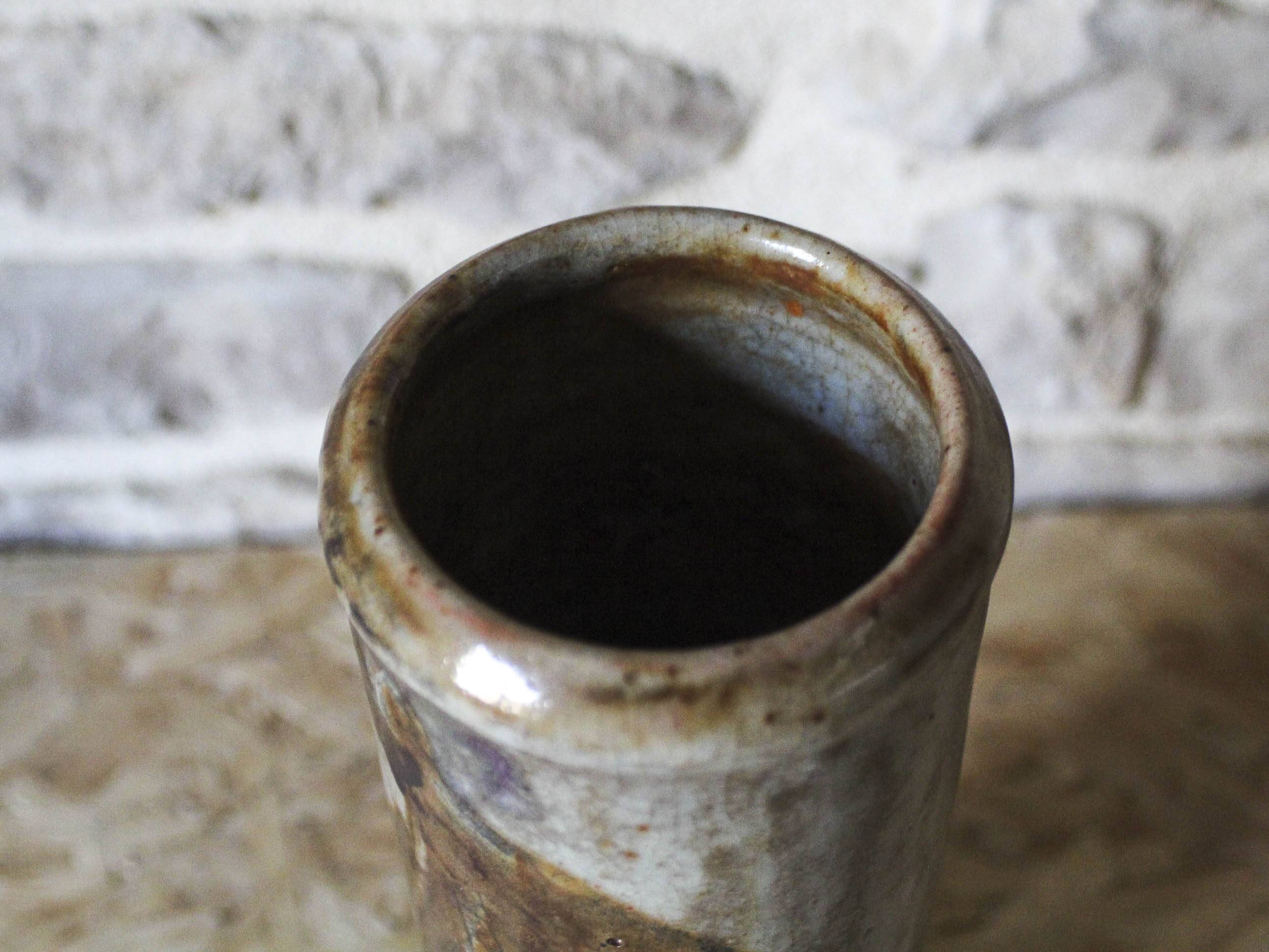 Catherine and Bruce Gould ceramic scroll vase