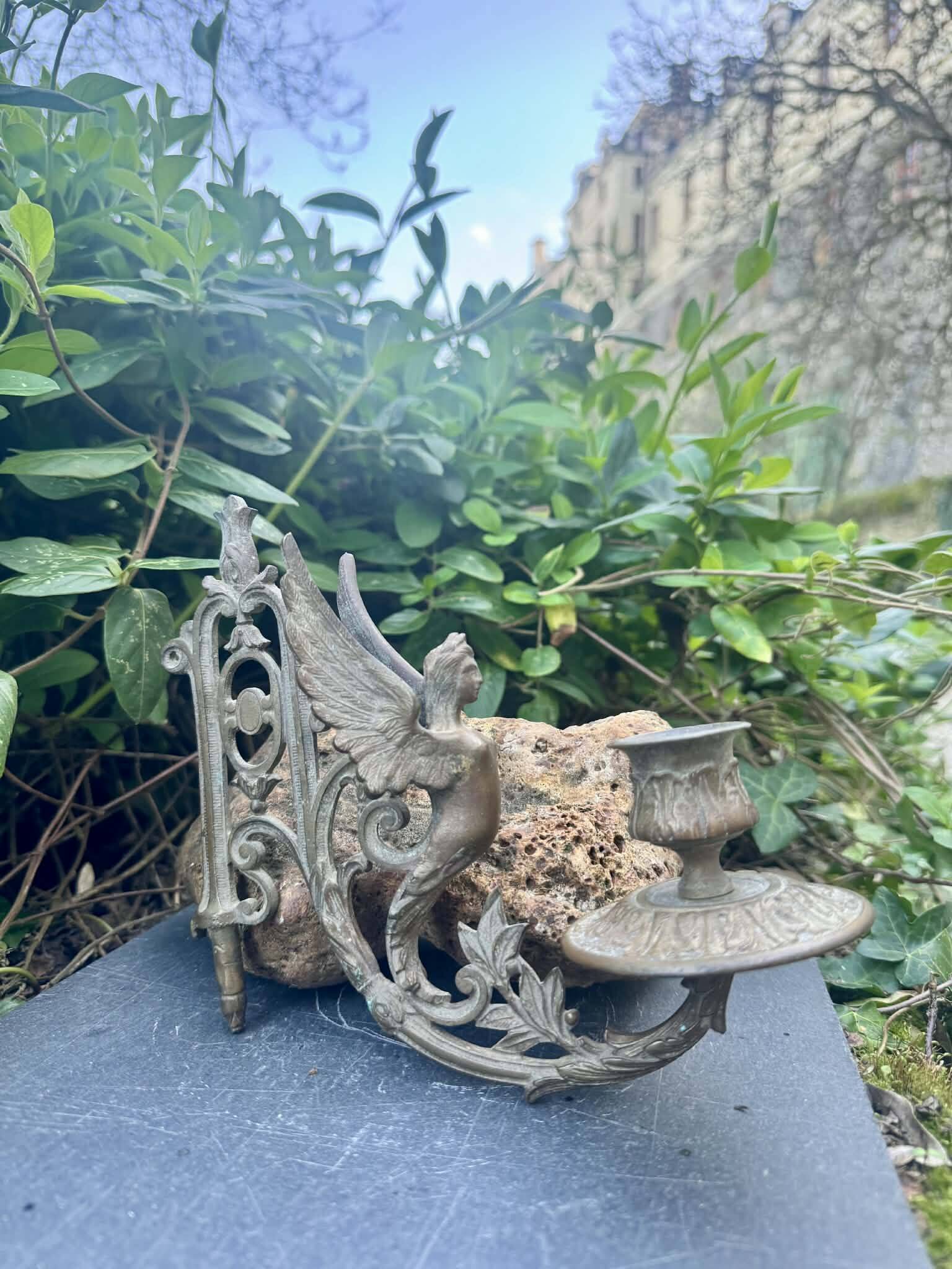 Applique murale en bronze chimère XIXe siècle époque Art Nouveau