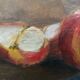 Oil on Isorel signed Still Life with Fruits XXth Natural wood frame