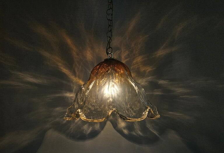 Suspension Kaiser Leuchten, verre de Murano, Allemagne, années 1970.
