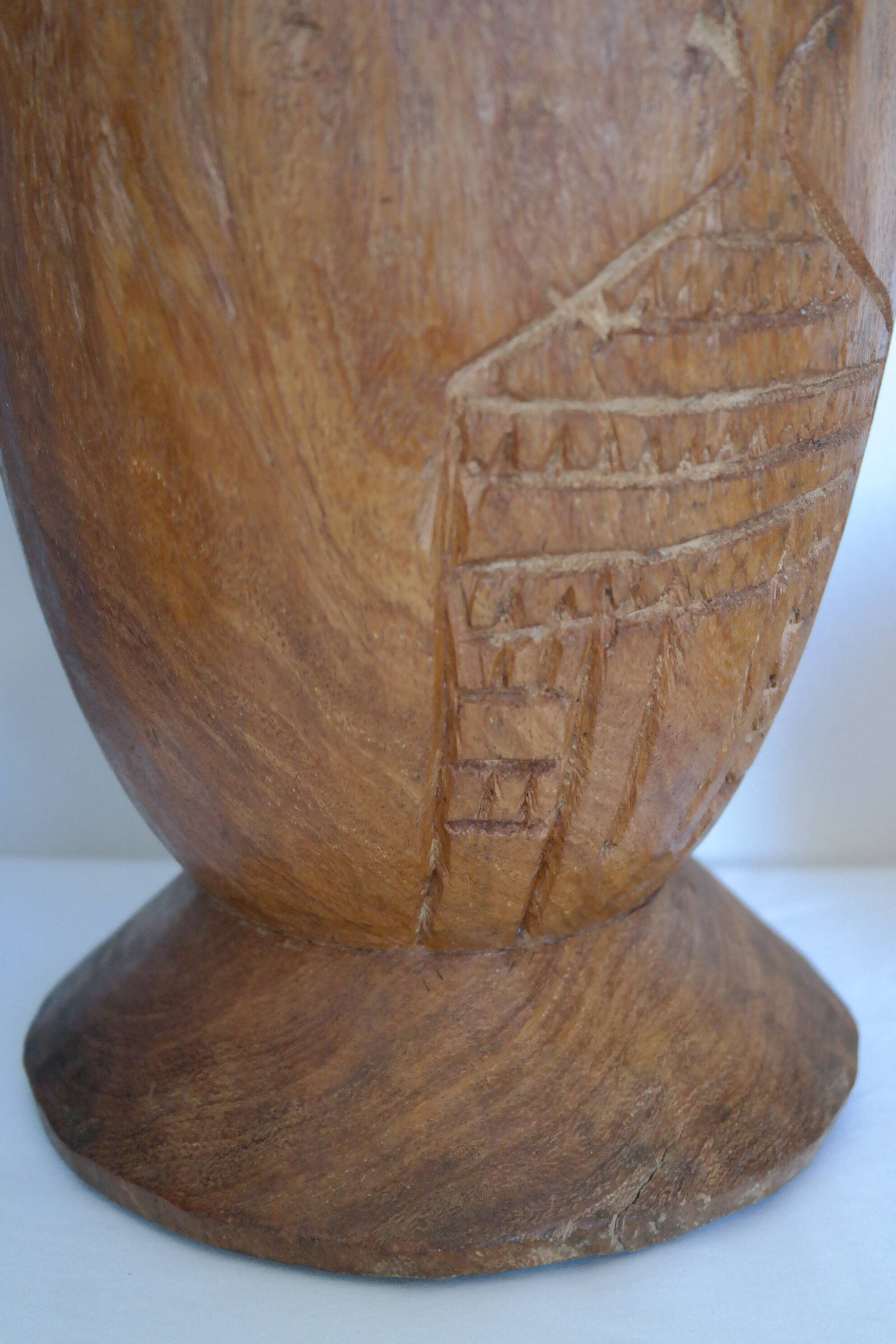 Mortar and pestle made of exotic African wood