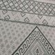 Traditional white and green carpet handmade in pure wool