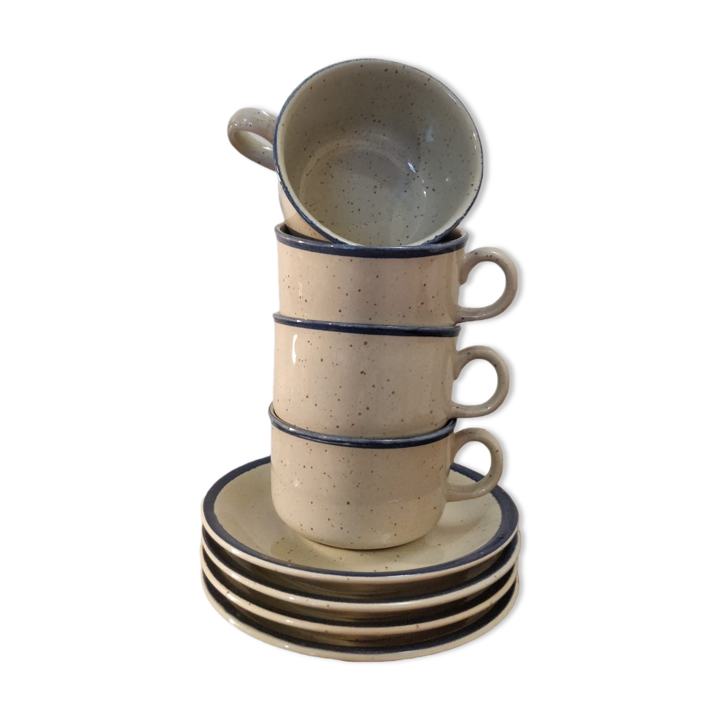 Four cups and their saucers