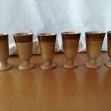 Set of 6 stoneware mazagrans