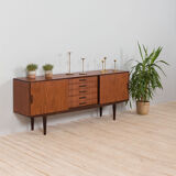 Danish mid century teak sideboard on tapered legs, 1970s