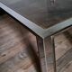 Table de salon en chrome, laiton et verre