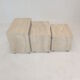 Set of 3 Italian Travertine Nesting Tables, 1980s