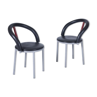 Pair of chairs "Alpha" by Anna Anselmi for Bieffeplast 1980s