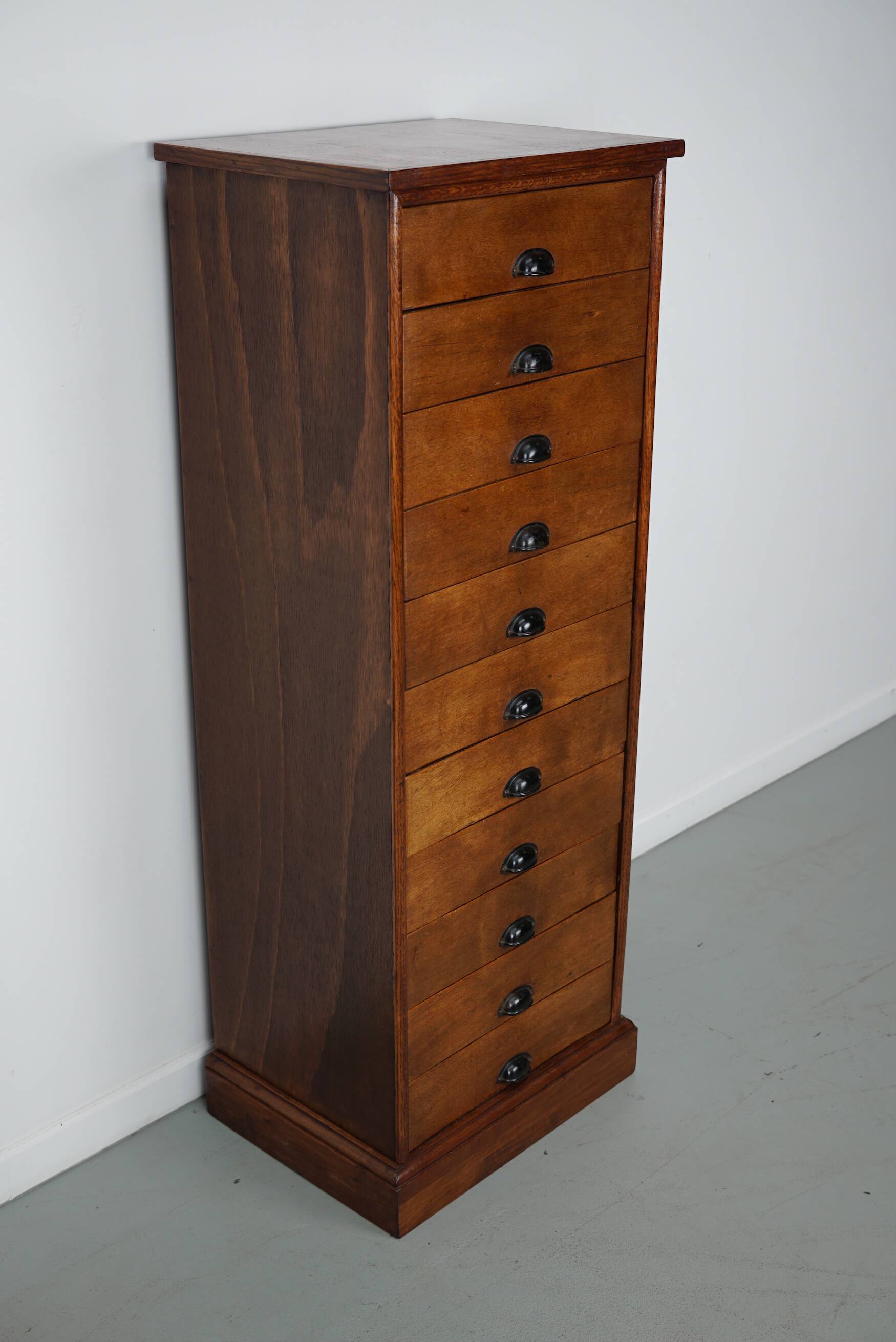 Vintage Dutch Poplar Apothecary / Filing Cabinet, 1950s