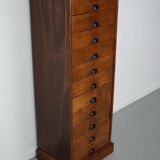 Vintage Dutch Poplar Apothecary / Filing Cabinet, 1950s