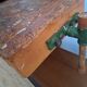 Vintage workbench with vices, antique workshop furniture.