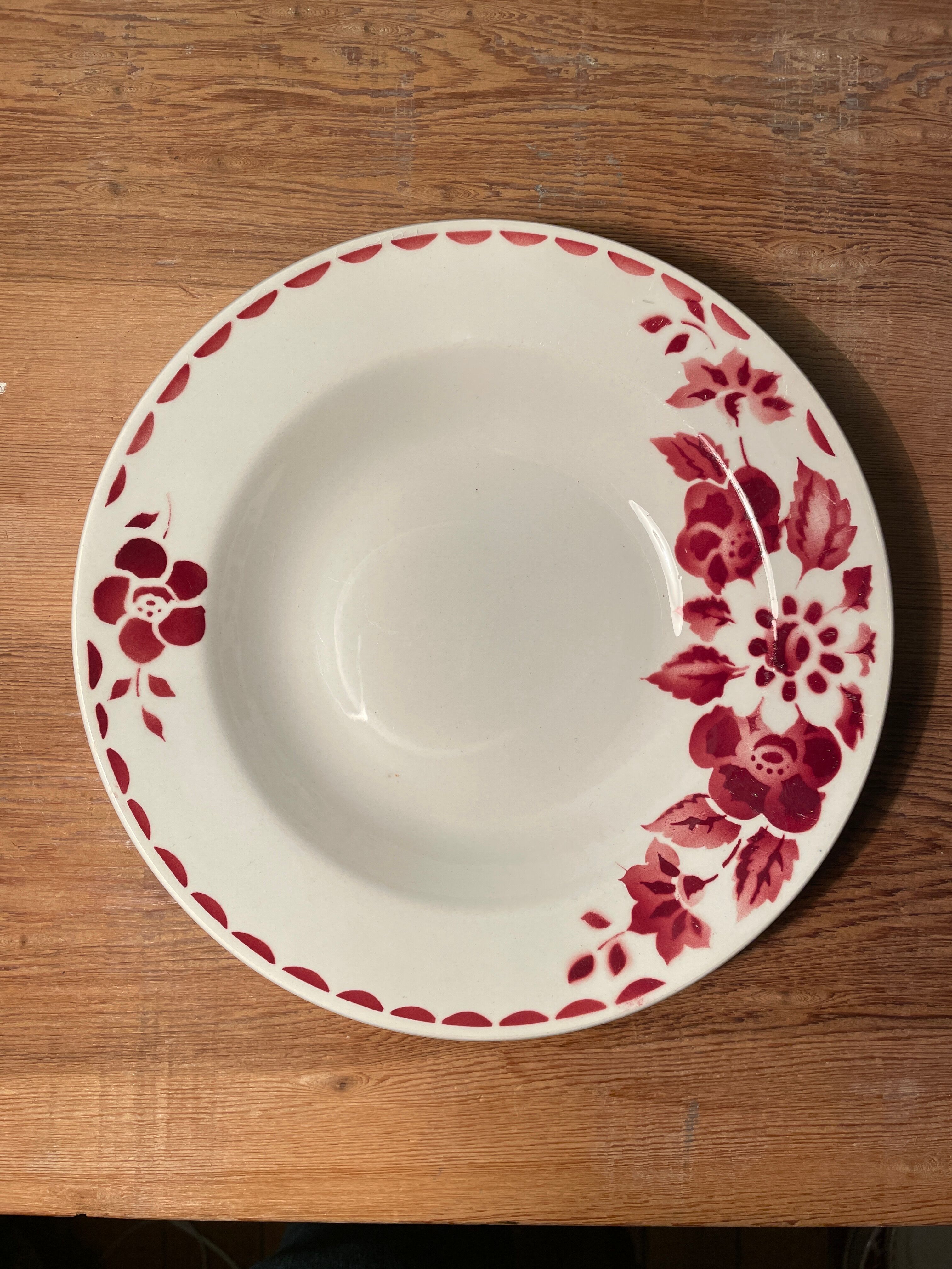 Set of 11 hollow plates Céranord St Amand model Jane