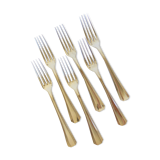 6 Christofle art deco style silver plated forks