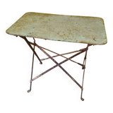 Old French Metal Bistro Garden Table, From The Early 1900s.