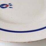 Plat de service en terre de fer Digoin KG, décor Chantal