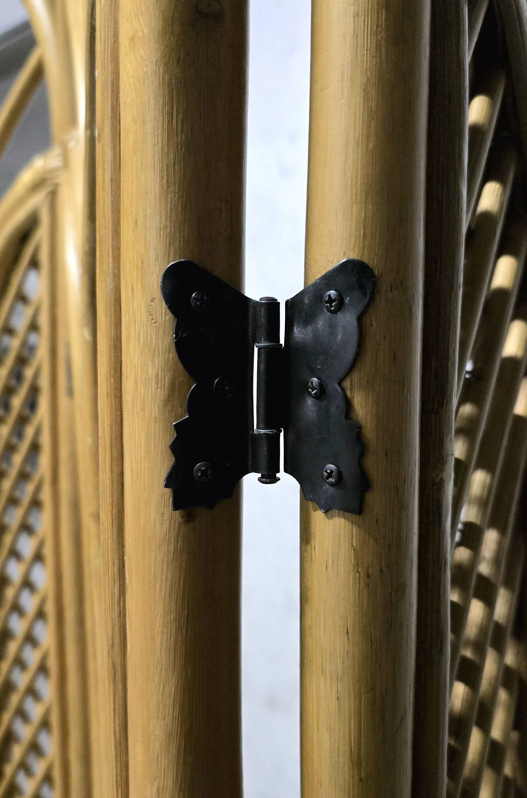 Vintage rattan and bamboo screen 1950/60