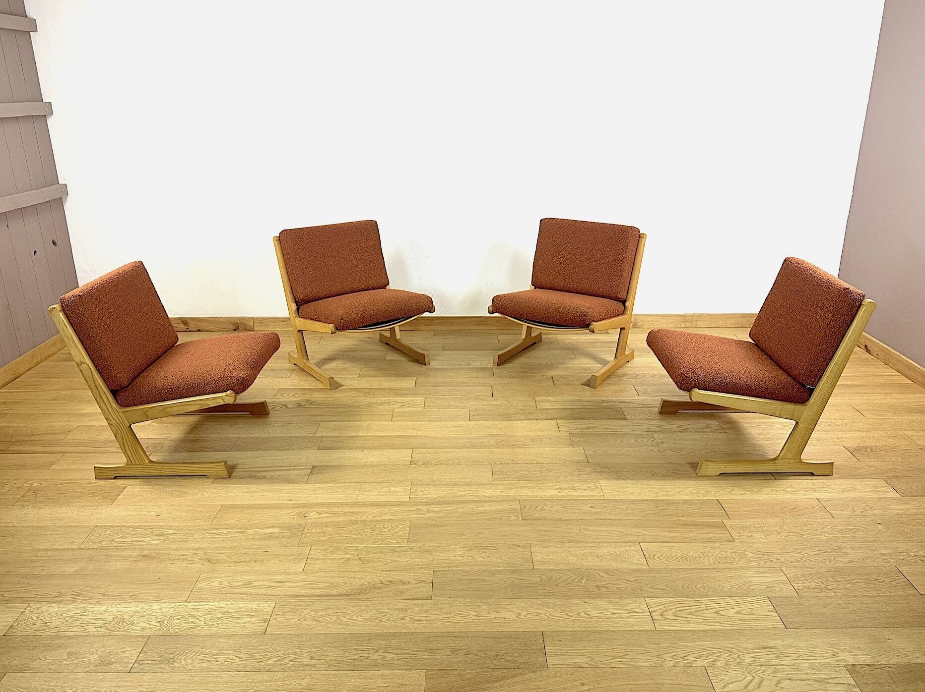Chauffeuses Scandinave 1960 par Ditte & Adrian Heath Modèle 242 s
