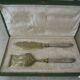 Silver and Vermeil fish covers with his box