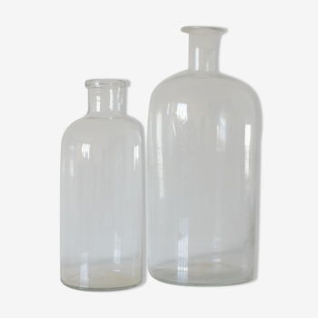 Two large apothecary glass jars