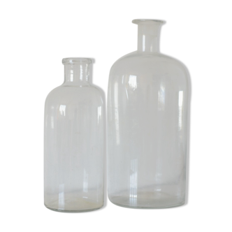 Two large apothecary glass jars