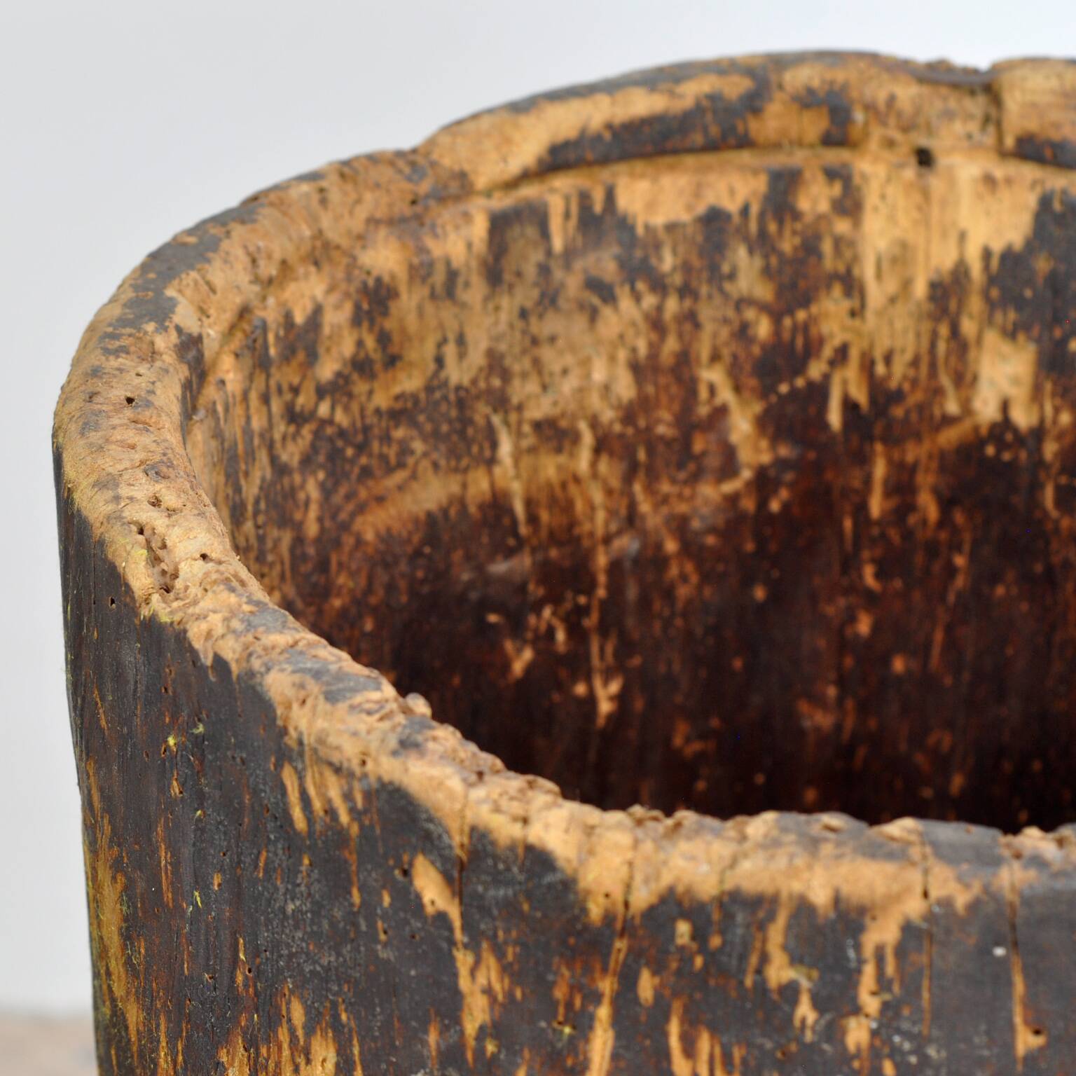 Primitive storage barrel/planter, circa 1900
