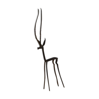 Vintage bronze antelope