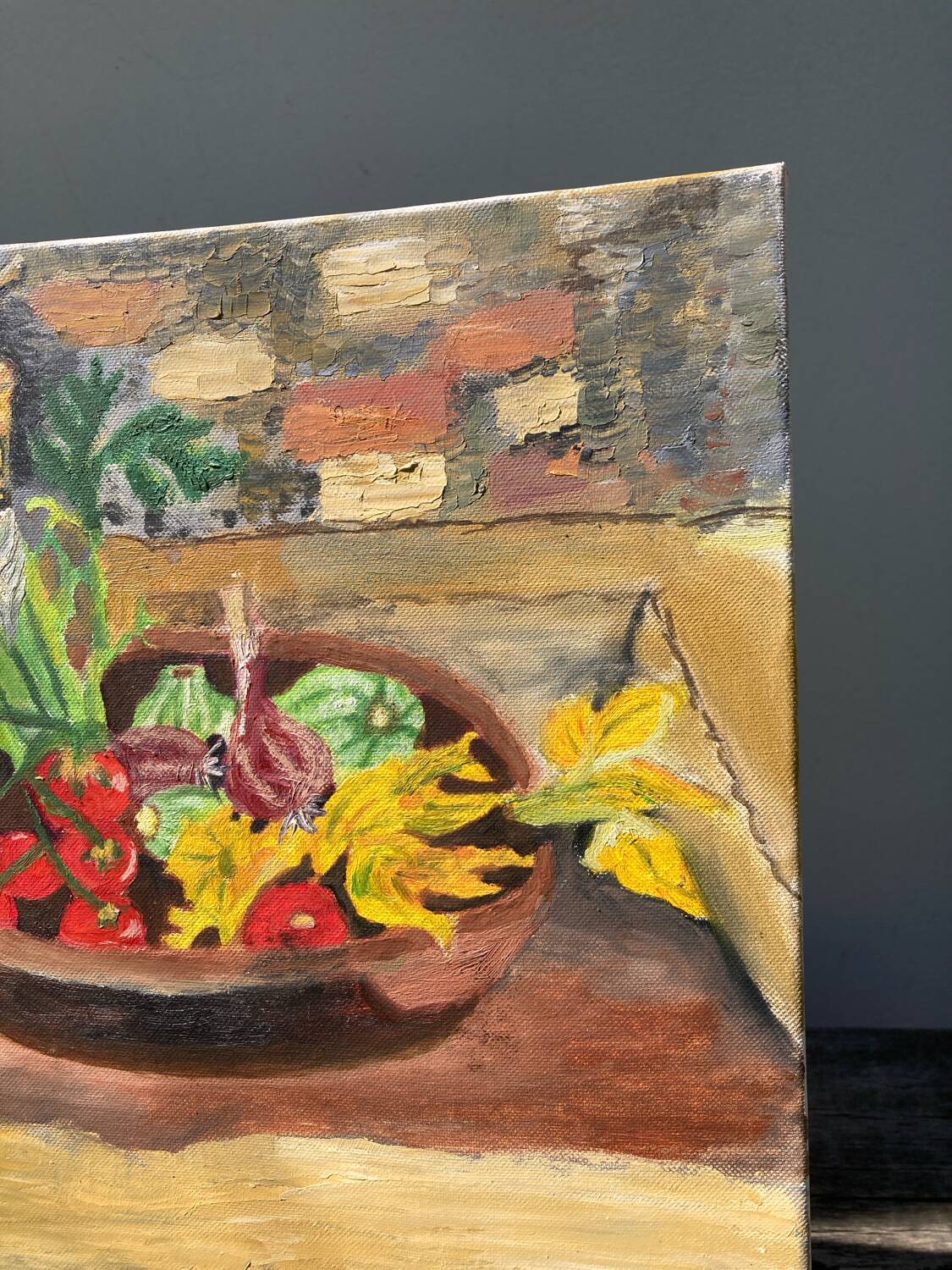 Still life painting oil on canvas