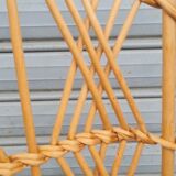 Rattan and wicker armchair 1960