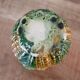 Vintage French Majolica Style Ceramic Corn Vase: 1950s Barbotine Pottery