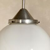 Vintage suspension ball opaline white diameter 30 cm