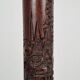 Art Deco Asian Style Carved Wood Floor Lamp, 1930s