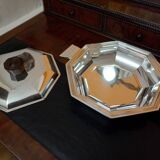 Art Deco plate 1930 silver metal