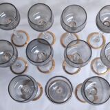 11 verres à liqueur art déco
