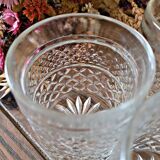 Verres à whisky en verre ciselé type pointe de diamant (lot de 4 + 1 gratuit)