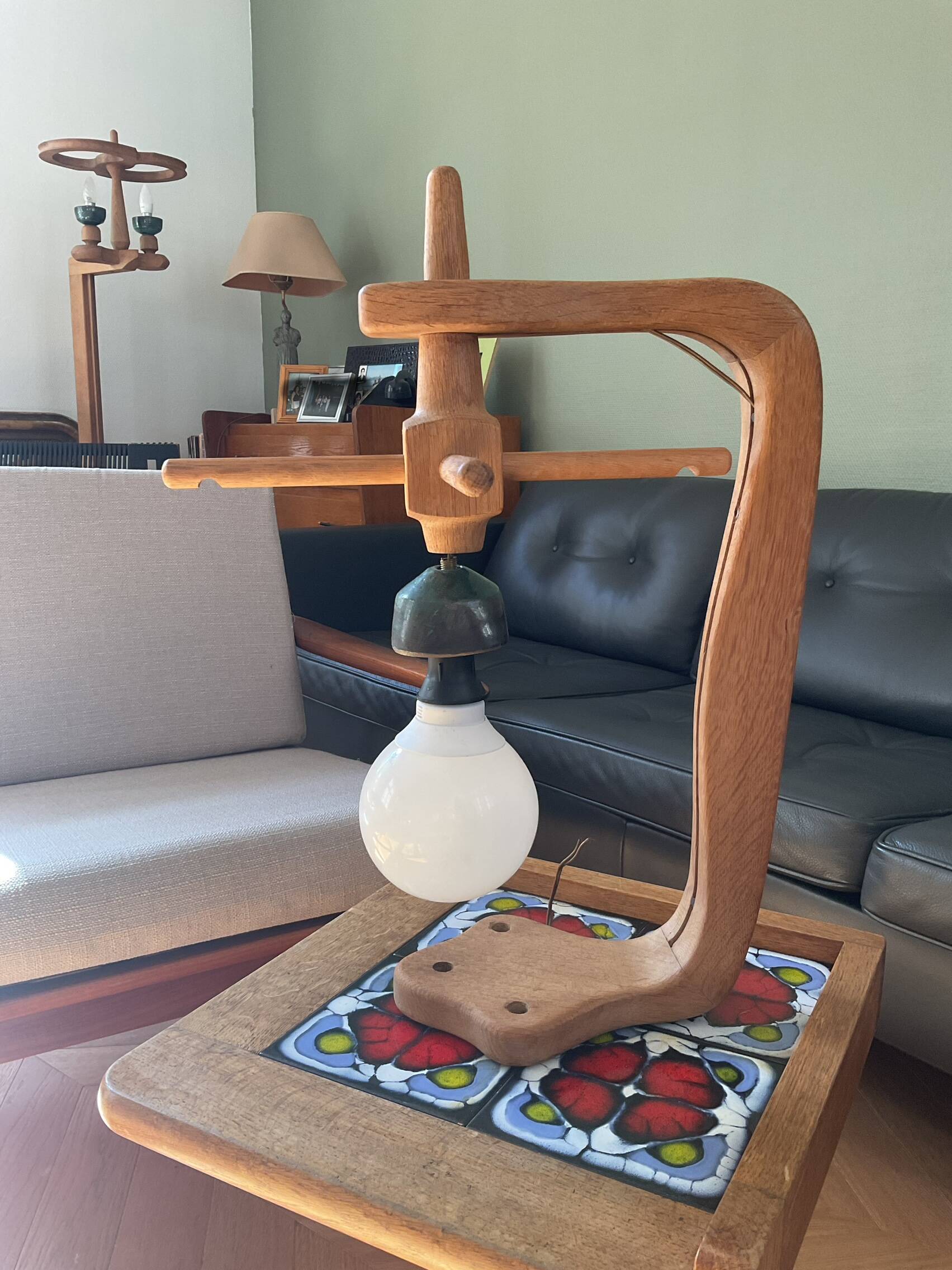 Guillerme and Chambron Lamp blonde oak series your house 1950s