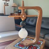 Guillerme and Chambron Lamp blonde oak series your house 1950s