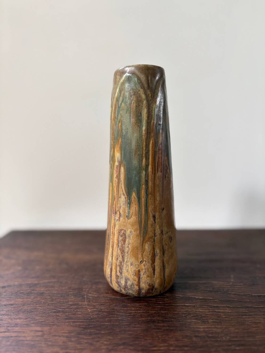 Large ceramic vase Metenier Belgian Art Nouveau