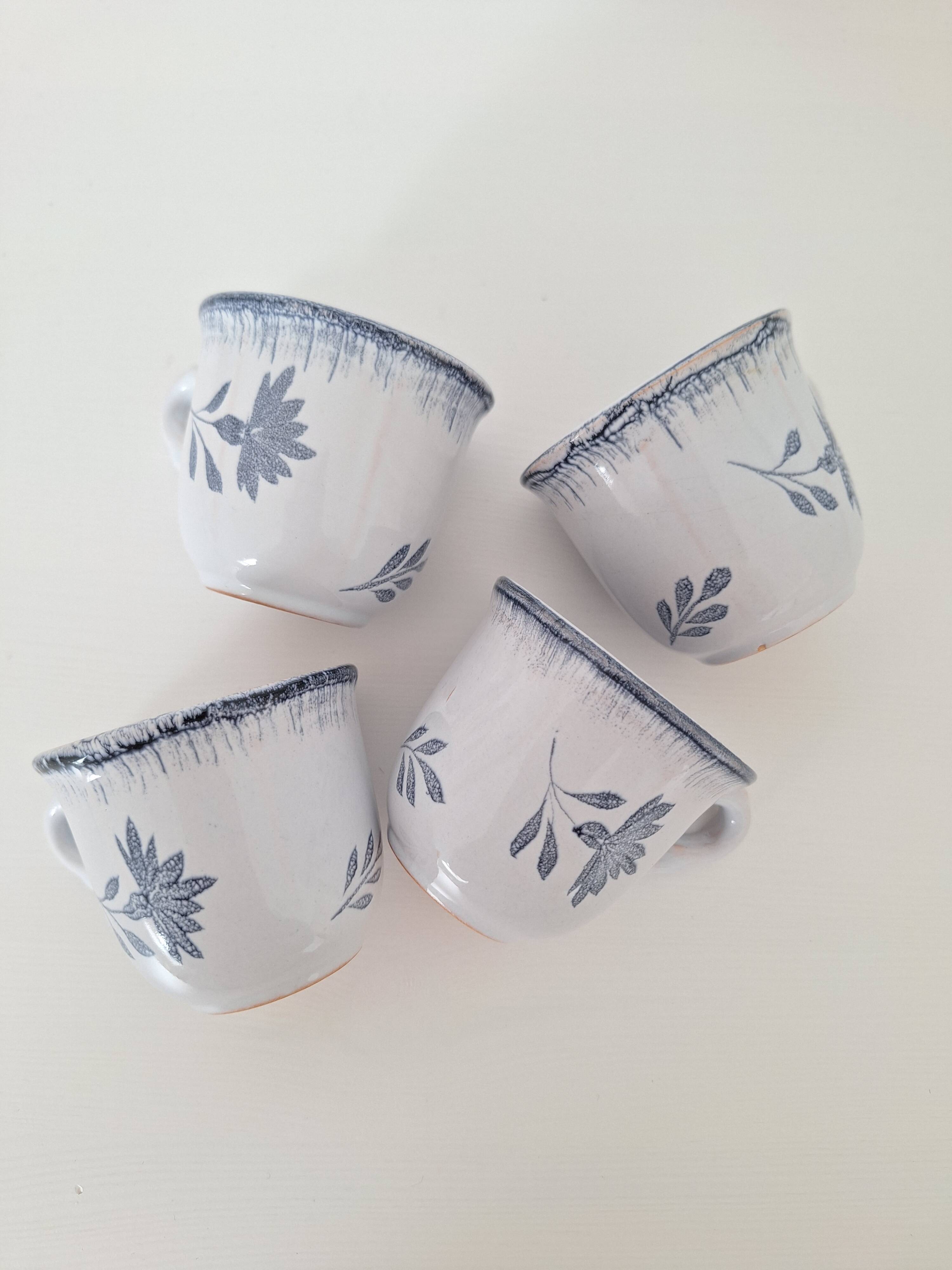 Tasse à café bleu Niderviller 1970 - 1980