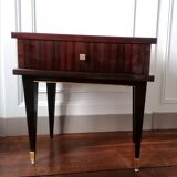 Bedside in lacquered mahogany 1950s, Baguès style