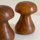 Vintage wooden salt and pepper shaker set