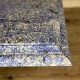 Blue granite table azul bahia and pierre limoneuse circa 1980