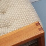 1970s armchair beige in oak