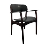 Fauteuil en palissandre par Erik Buch pour O.D. Møbler, années 1960