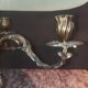 Lampe en bronze à  3 bras de style Louis XV