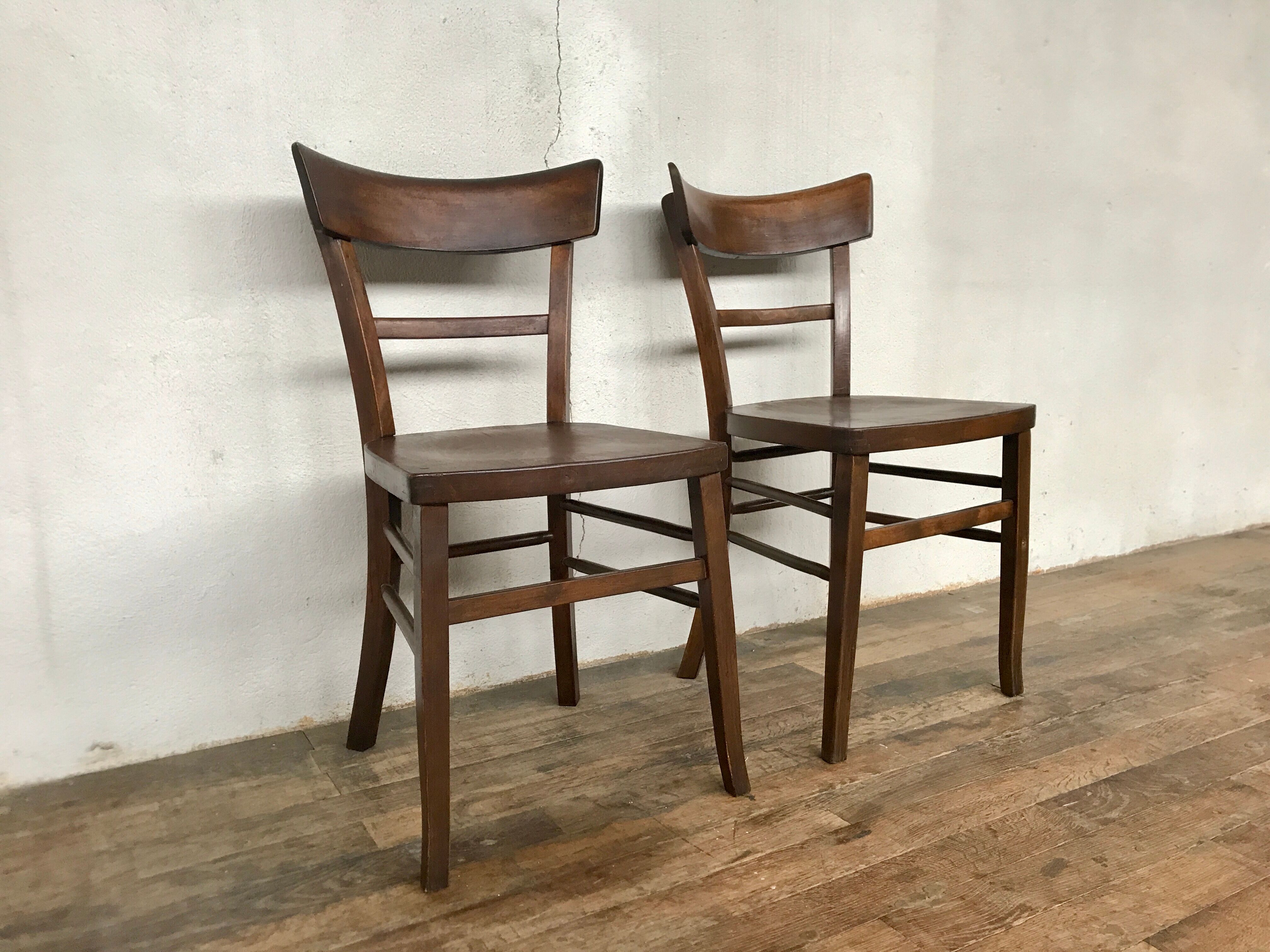 Pair of Parisian bistro chairs