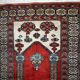 Tapis de prière vintage fait main Lahore pakistanais 62cm x 92cm (1970s)