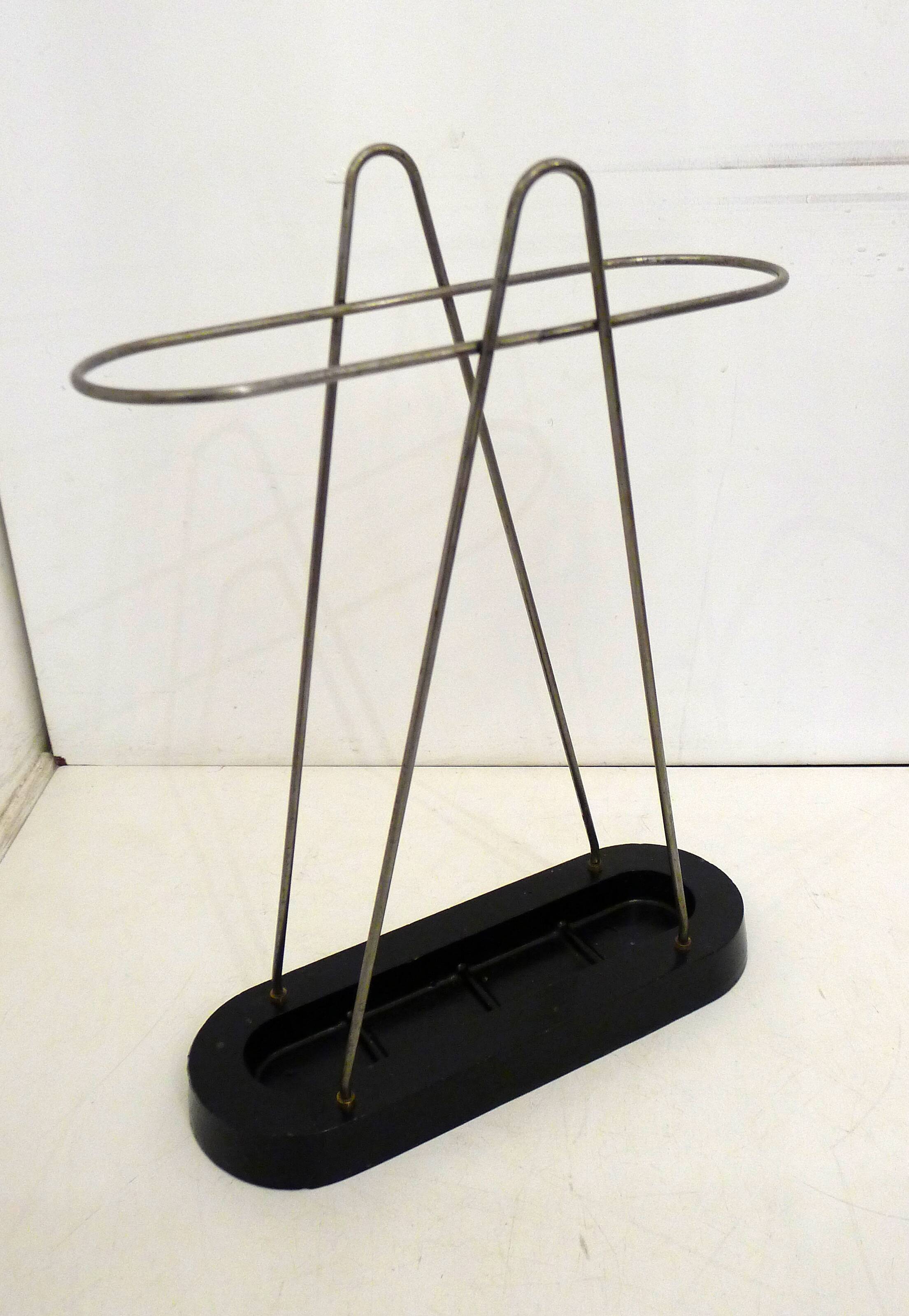 Modernist umbrella stand, Bauhaus style, in metal