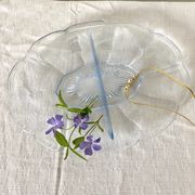 Plat serviteur en verre années 50